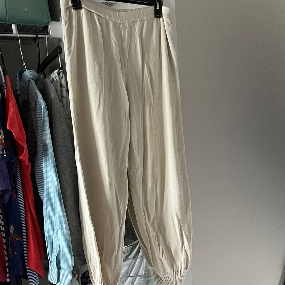 Cream Jogger Pants by Planet